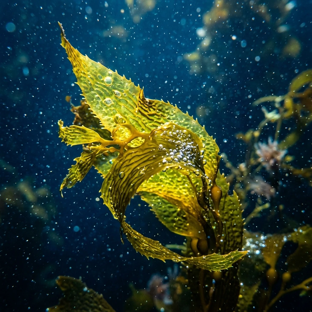 Algues brunes kelp sous l'eau